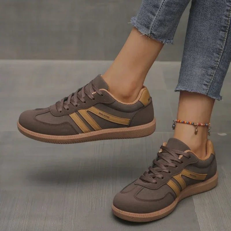 Sneaker Damen Herren Schnürschuhe Gummisohle