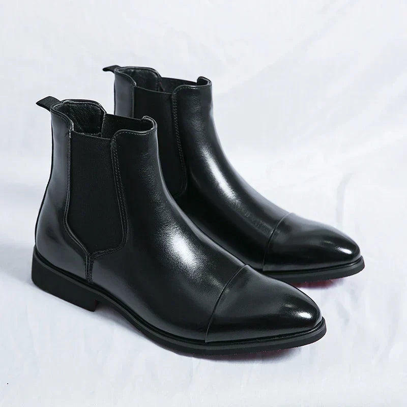 Herren Stiefel Durchgehende Schafthöhe Seitenstruktur