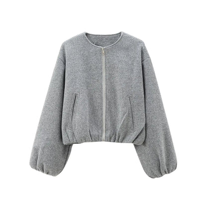 Damen Kurzjacke Locker Geschnitten Alltag - Norvielle