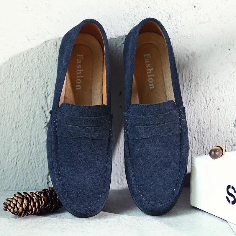 Herren Slip-On Loafers aus Leder Braun - Norvielle