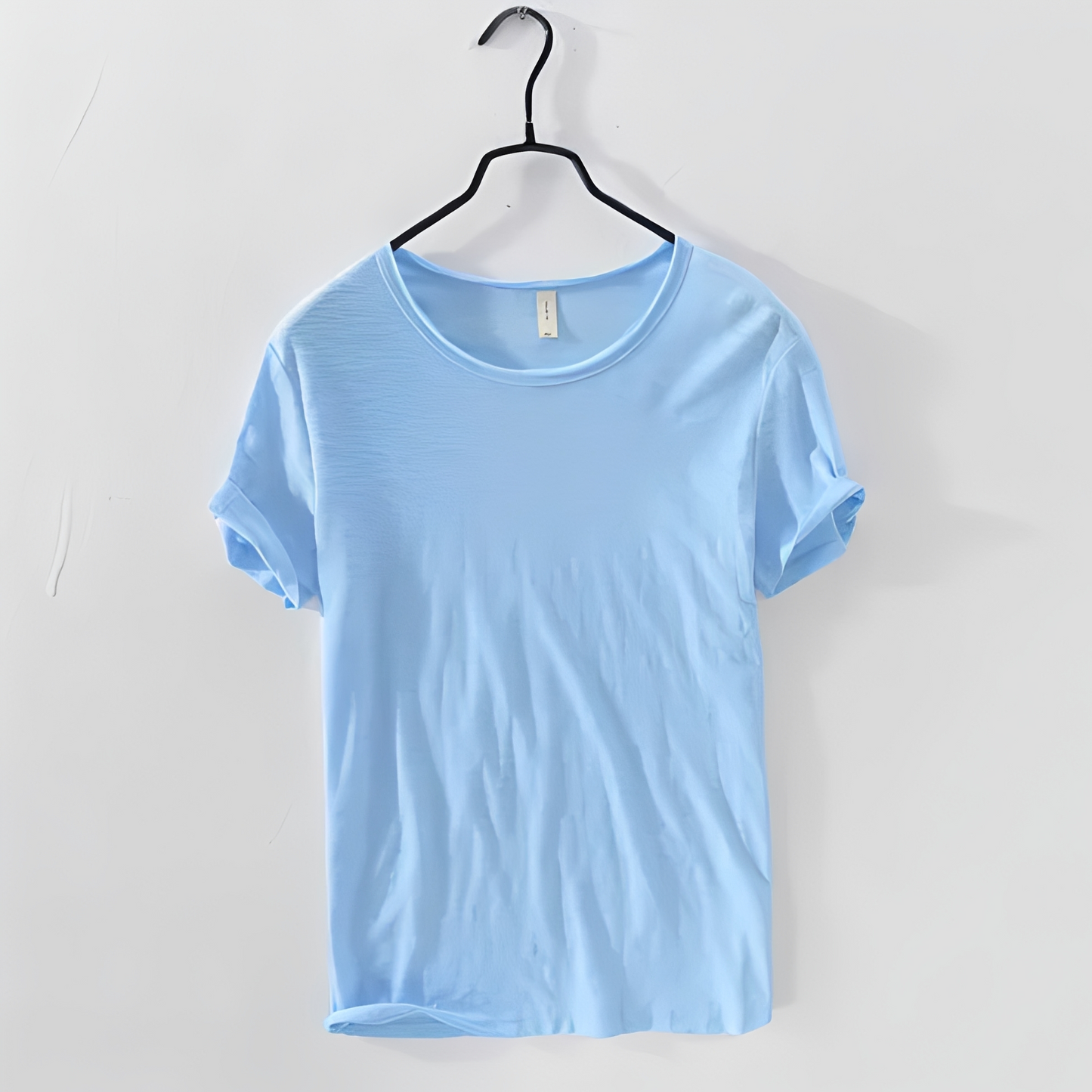 Herren Sommer T-Shirt Klassisch Baumwolle Weiß