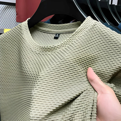 Herren Sommer-T-Shirt Elegantes Baumwolle Weiß