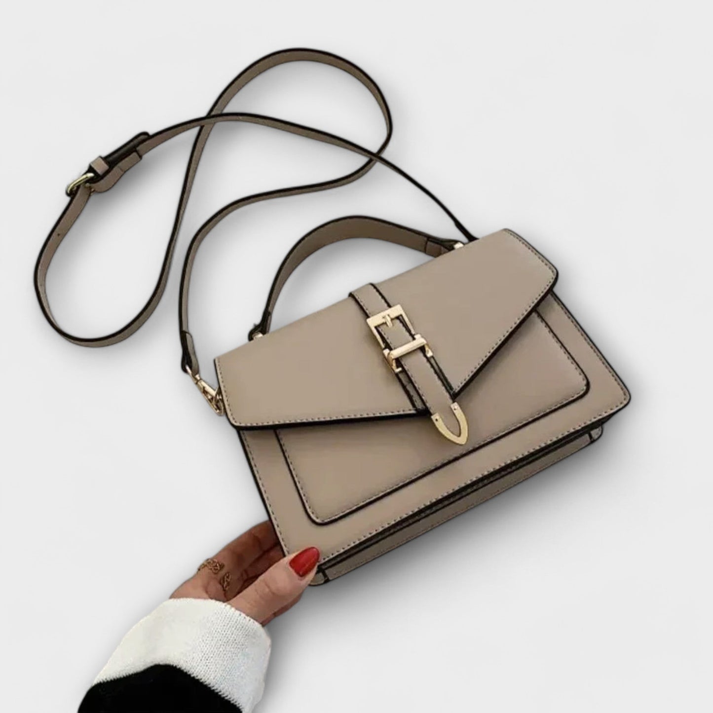 Damen Schultertasche Klassisch Elegantes Leder Braun - Norvielle