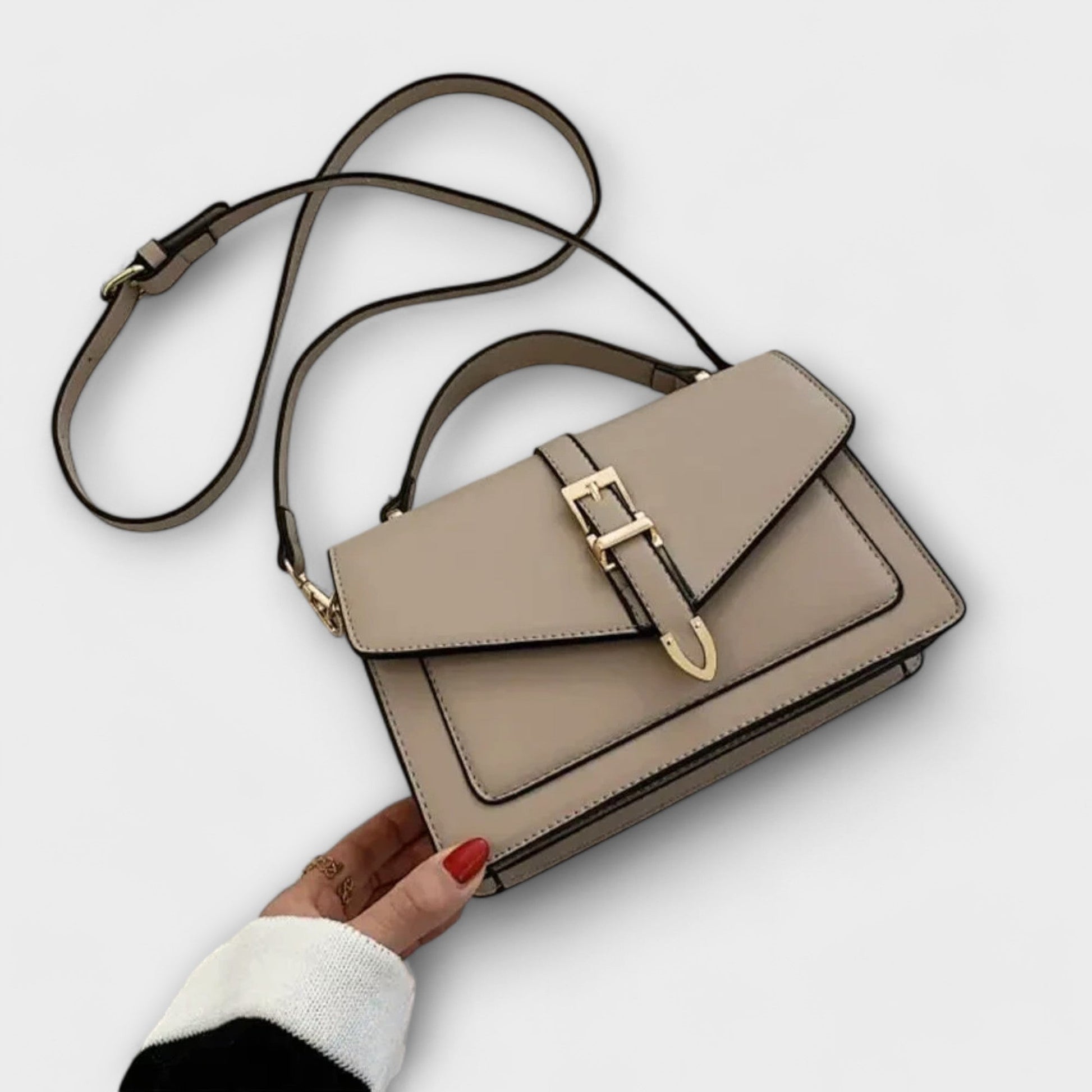 Damen Schultertasche Klassisch Elegantes Leder Braun - Norvielle