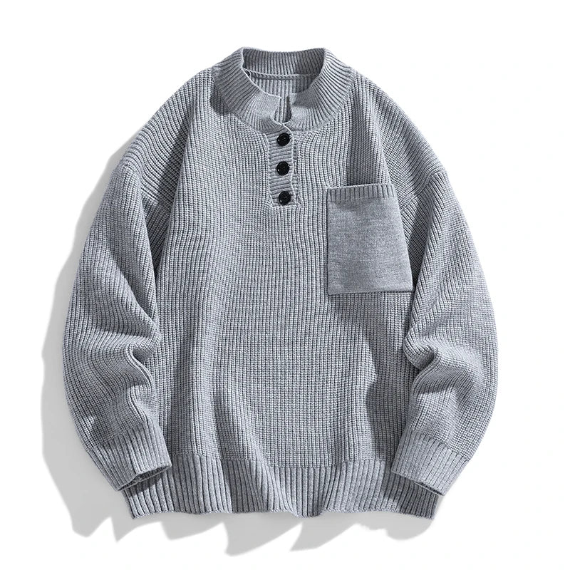 Herren Strickpullover Knopfleiste Winter - Norvielle