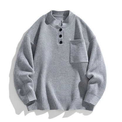 Herren Strickpullover Knopfleiste Winter - Norvielle