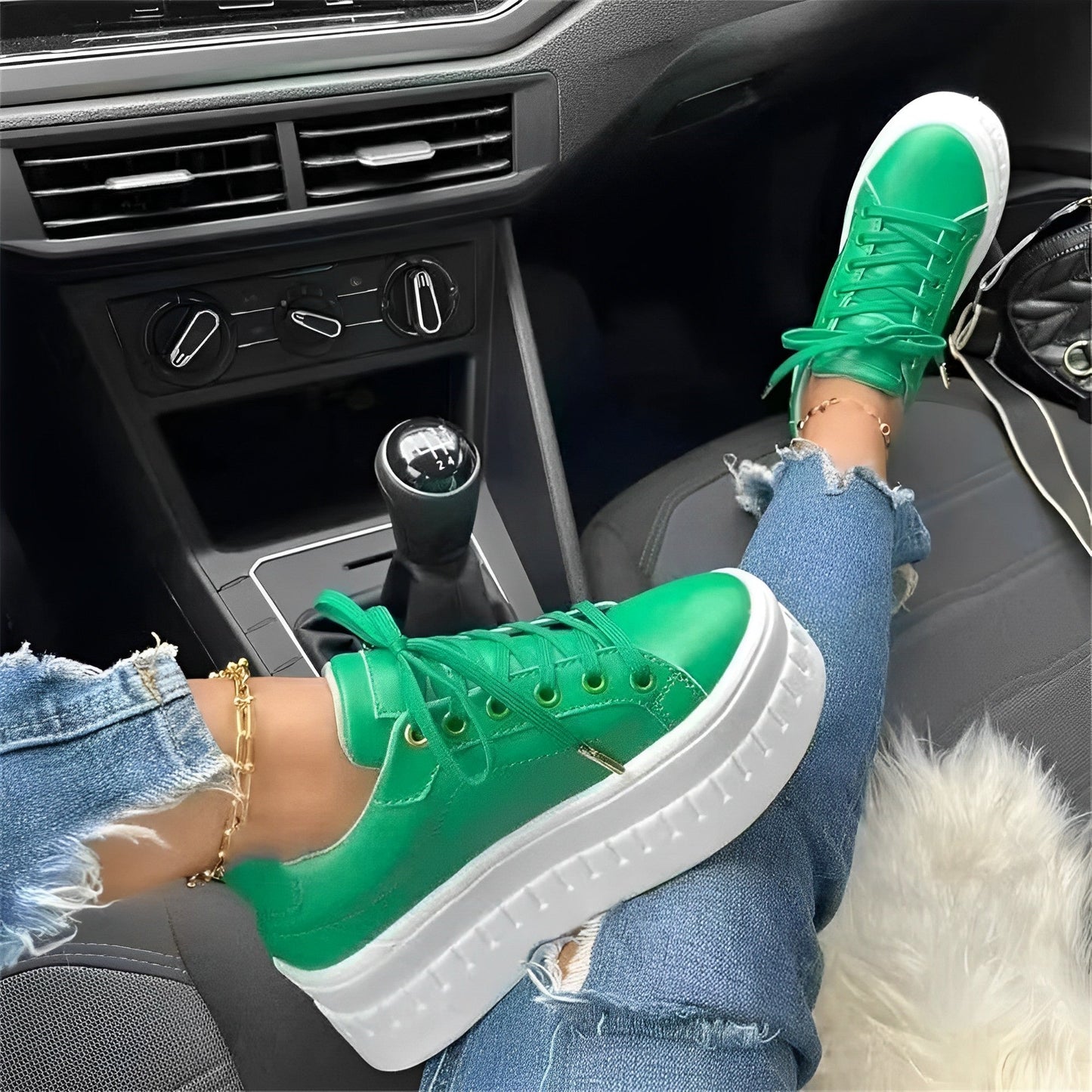 Norvielle Damen Bequeme Dicke Laufschuhe