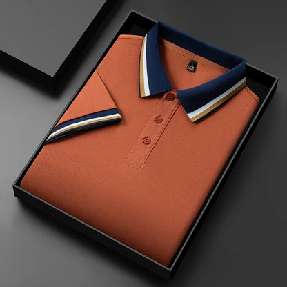 Herren Poloshirt Kurzarm Kontrastkragen