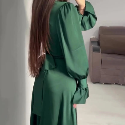 Norvielle Damen Abendkleid Schimmerndes Jersey Schwarz - Norvielle