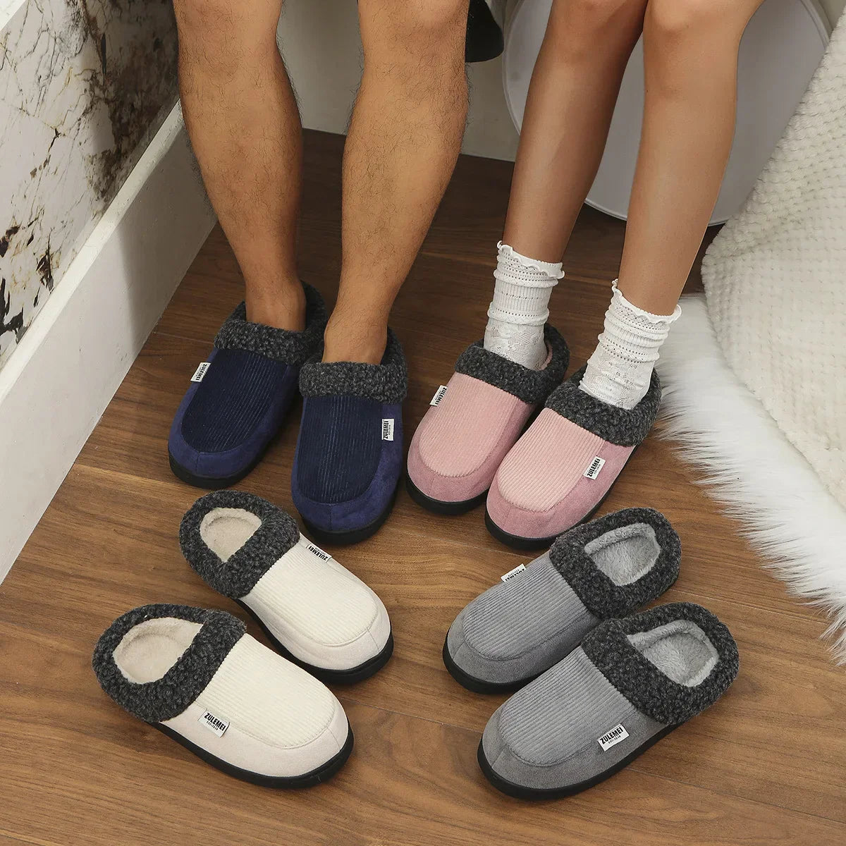Chatham Unisex Hausschuhe Memory Foam Weich Plüsch Rutschfest