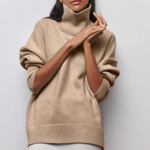 Damen Pullover Hochkragen