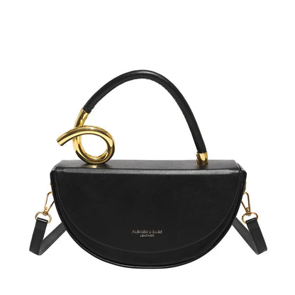 Retro Halbmond Crossbody Bag Gold-Details - Norvielle