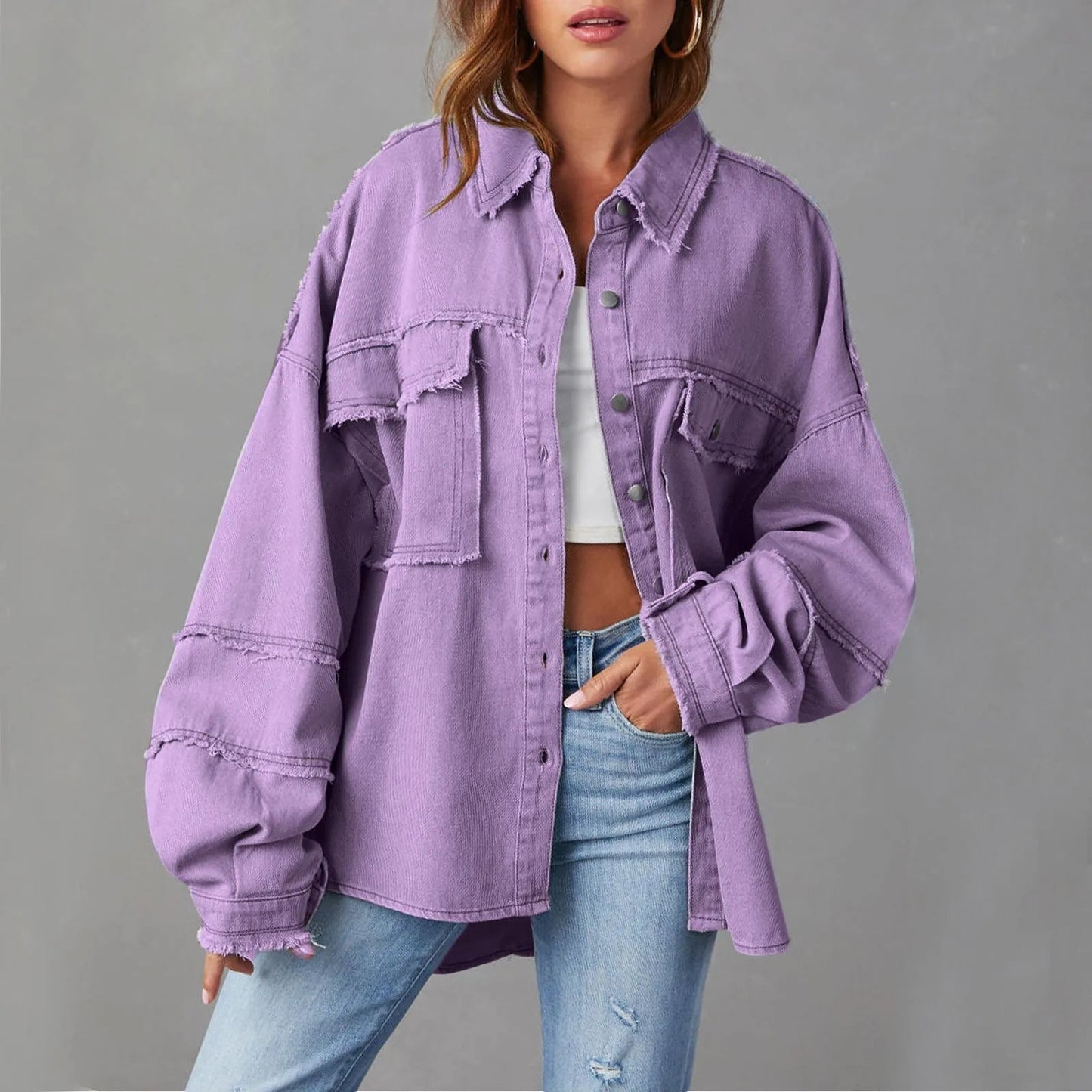 Norvielle Damen Denimjacke Vibrierend