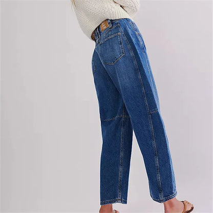 Damen Baggy Jeans Elastisch