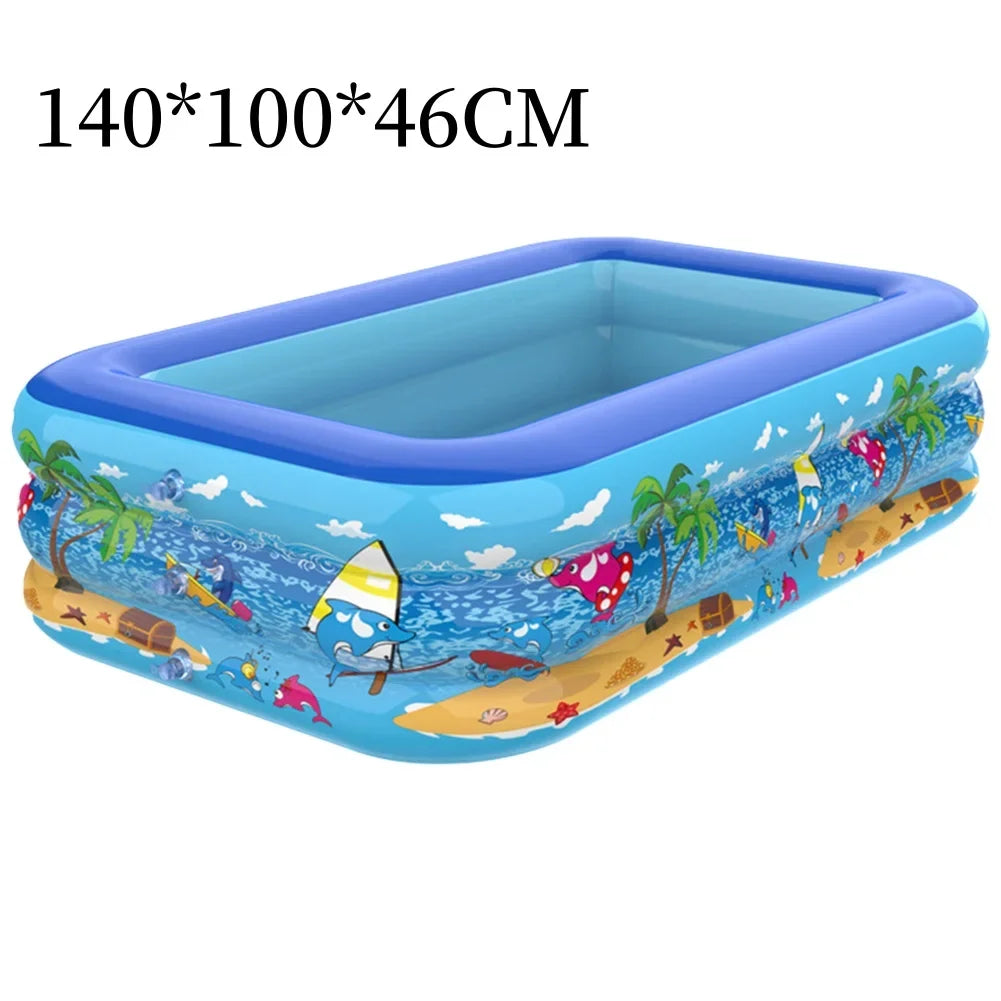 Aufblasbarer Kinder-Splash-Pool Extra Dickes PVC 110-180cm