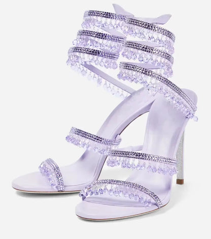 Damen Stiletto Sandalen Hoher Absatz