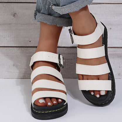 Loren Damen Sandalen Bequem Elegant Leder