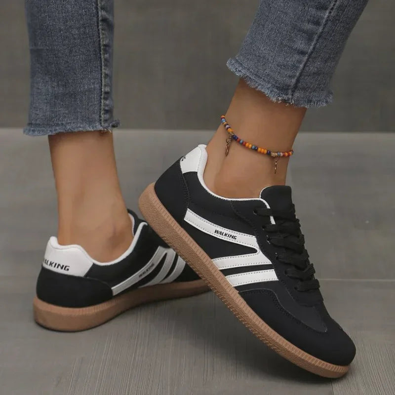 Sneaker Damen Herren Schnürschuhe Gummisohle