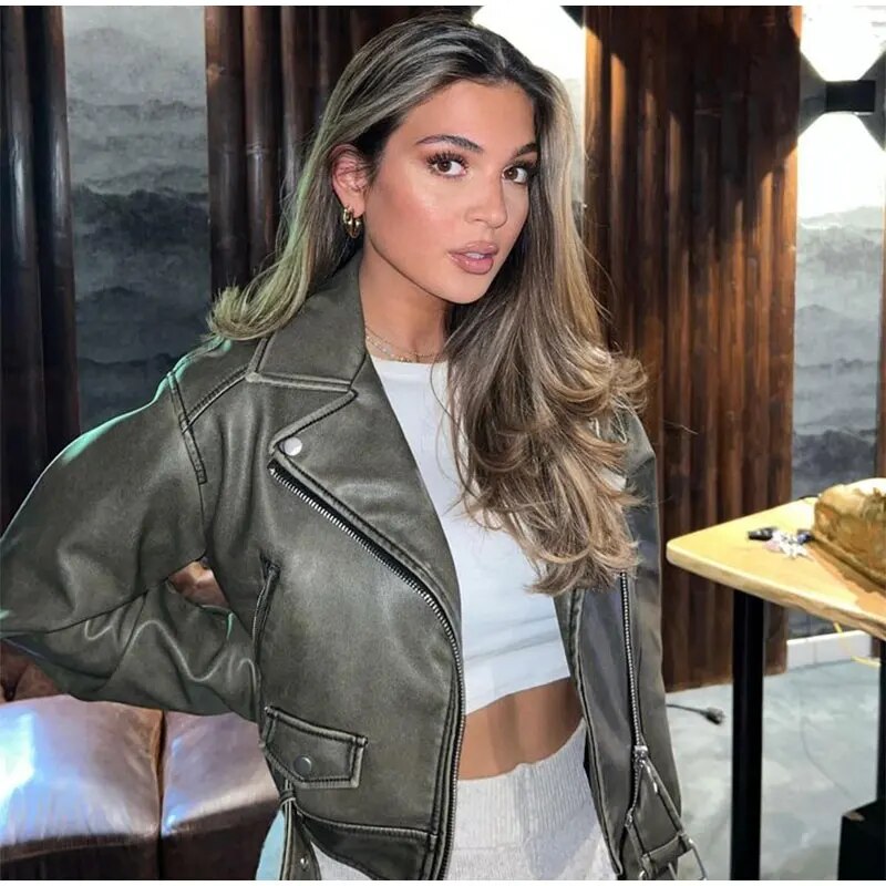 Norvielle Damen Jacke Gürtel