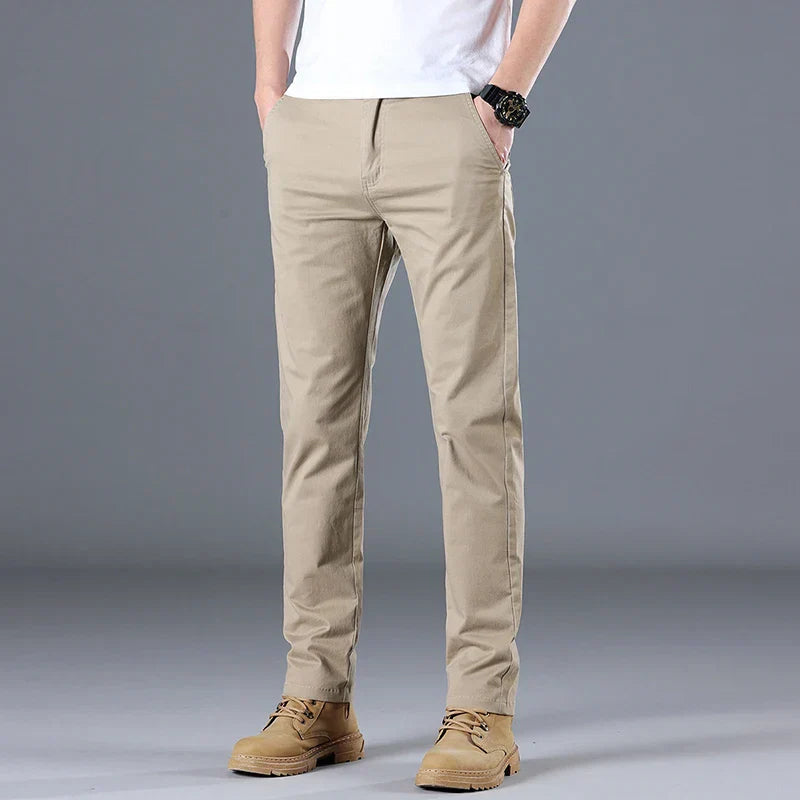 Herren Baumwollhose Slim Fit Gerades Bein