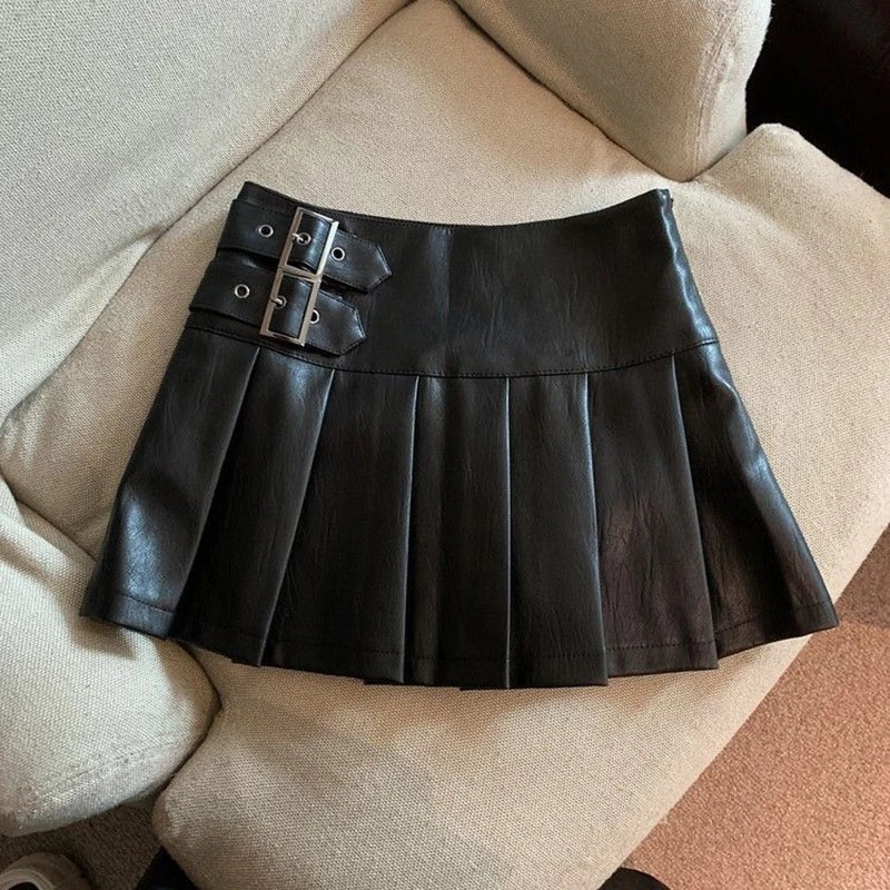 Norvielle Damen Mini Faltenrock