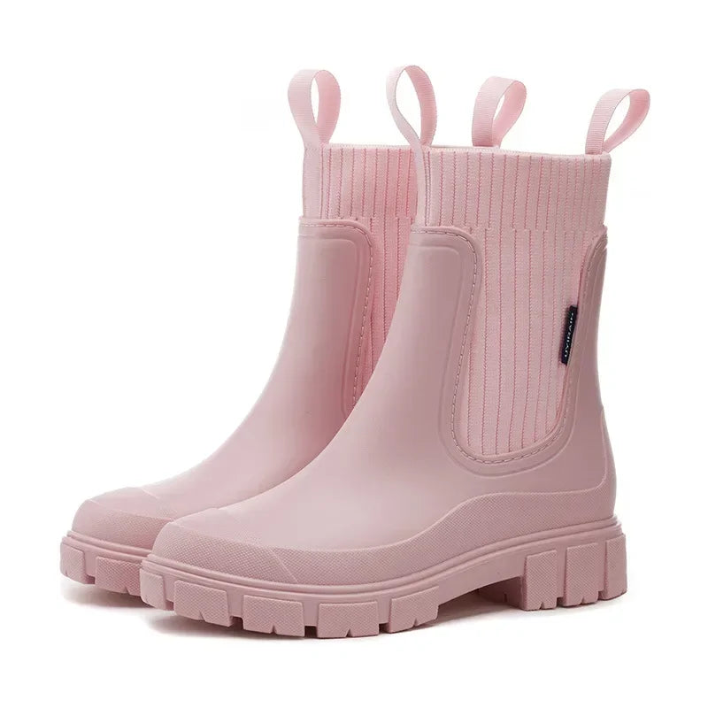 Regenliebe Damen Regenstiefel Wasserdicht Komfortsohle