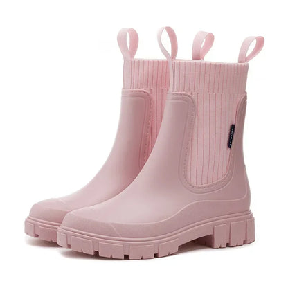 Regenliebe Damen Regenstiefel Wasserdicht Komfortsohle
