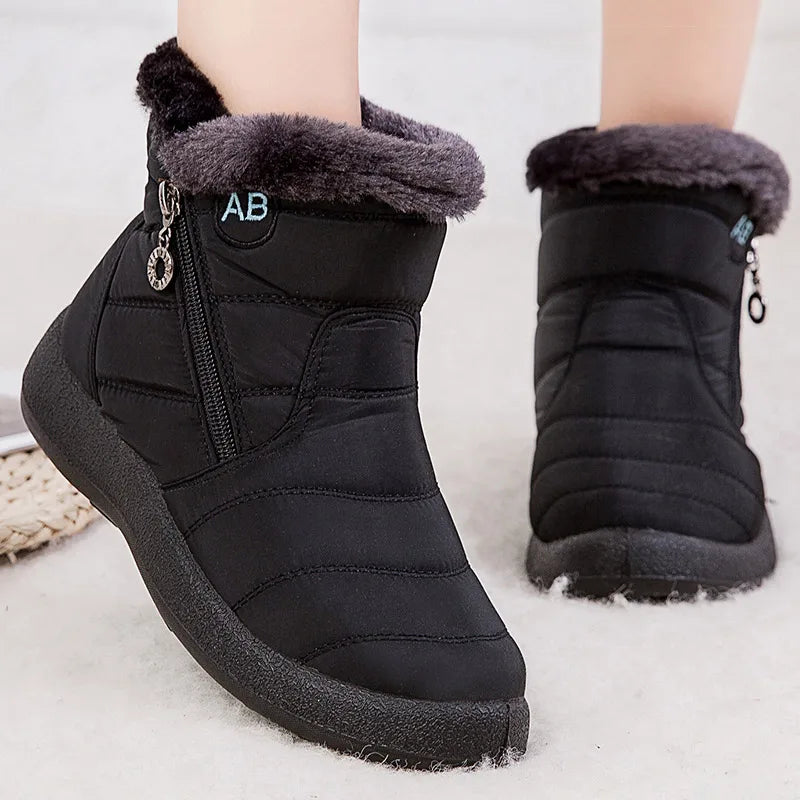 Damen Schneestiefel Mid-Calf Wasserabweisend Kunstfell gefüttert