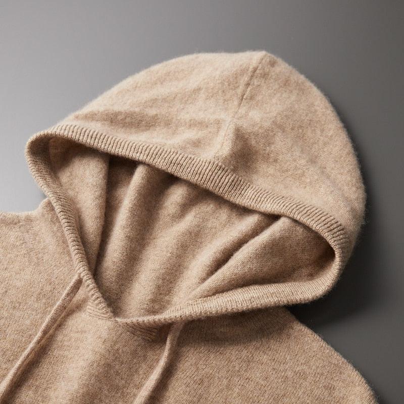 Merinohoodie Damen Herren Isoliert Warm