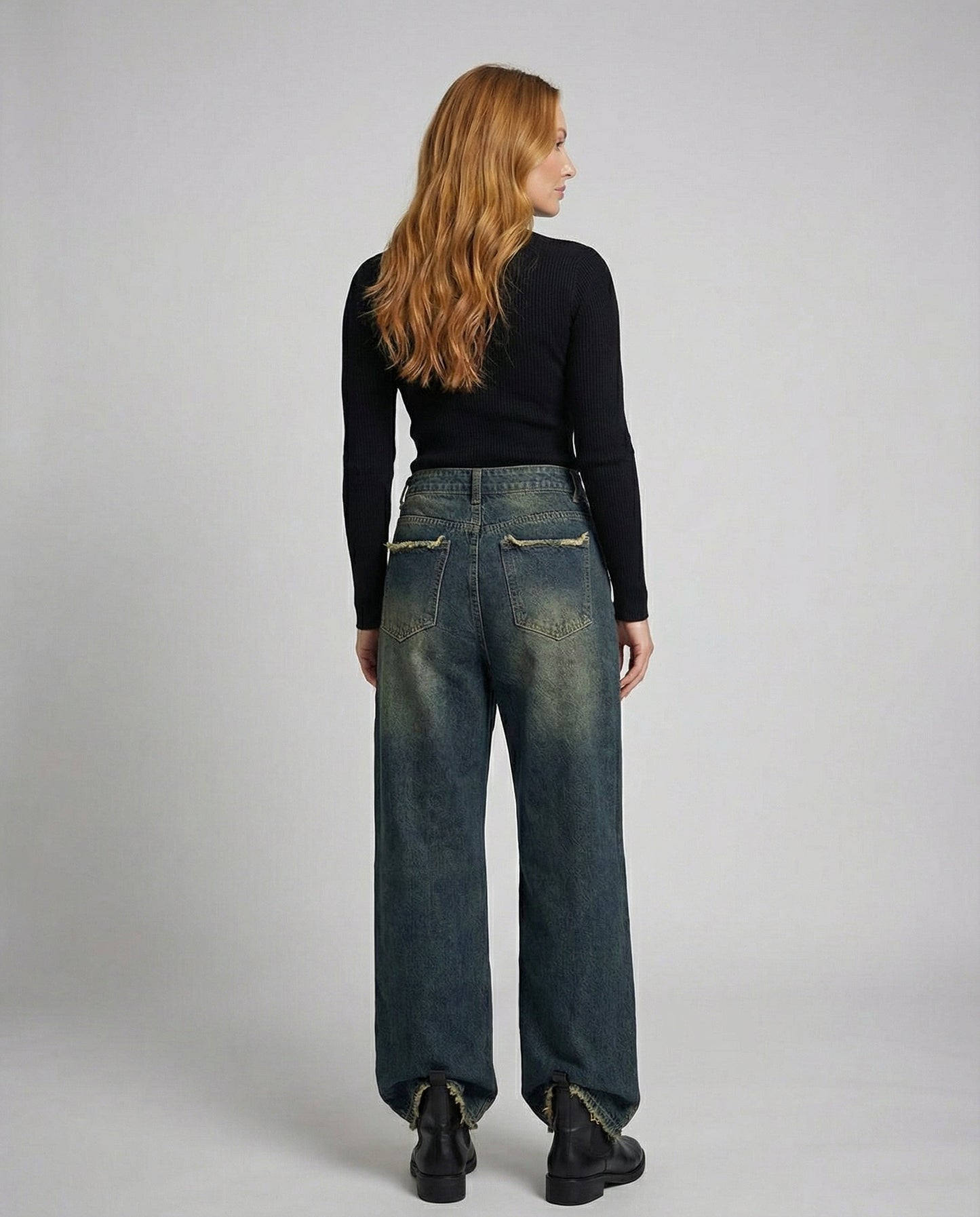 Damen Vintage Baggy Jeans