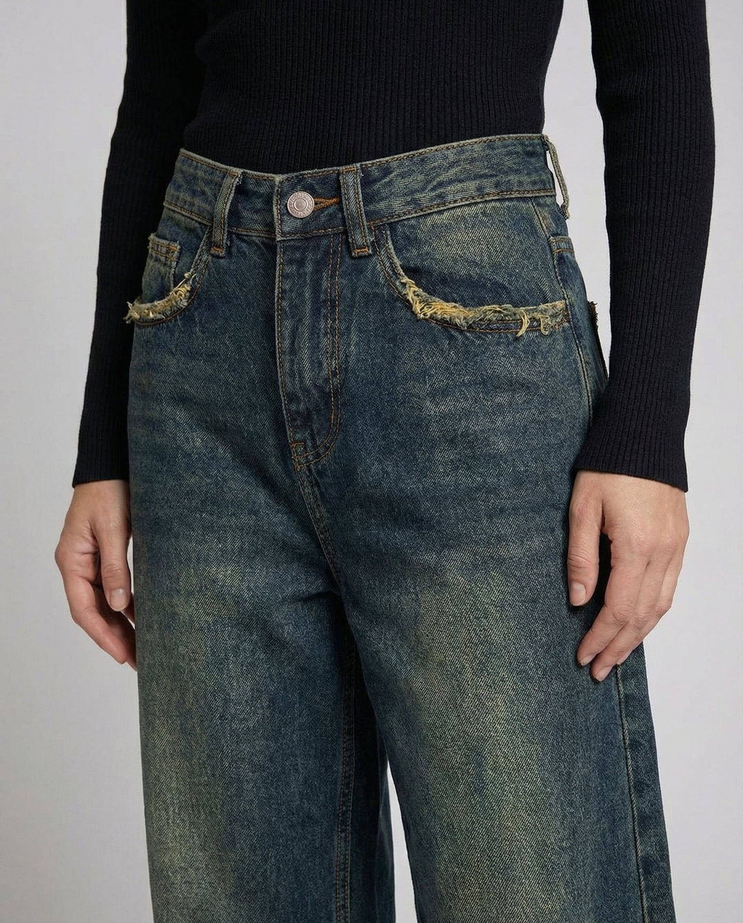 Damen Vintage Baggy Jeans