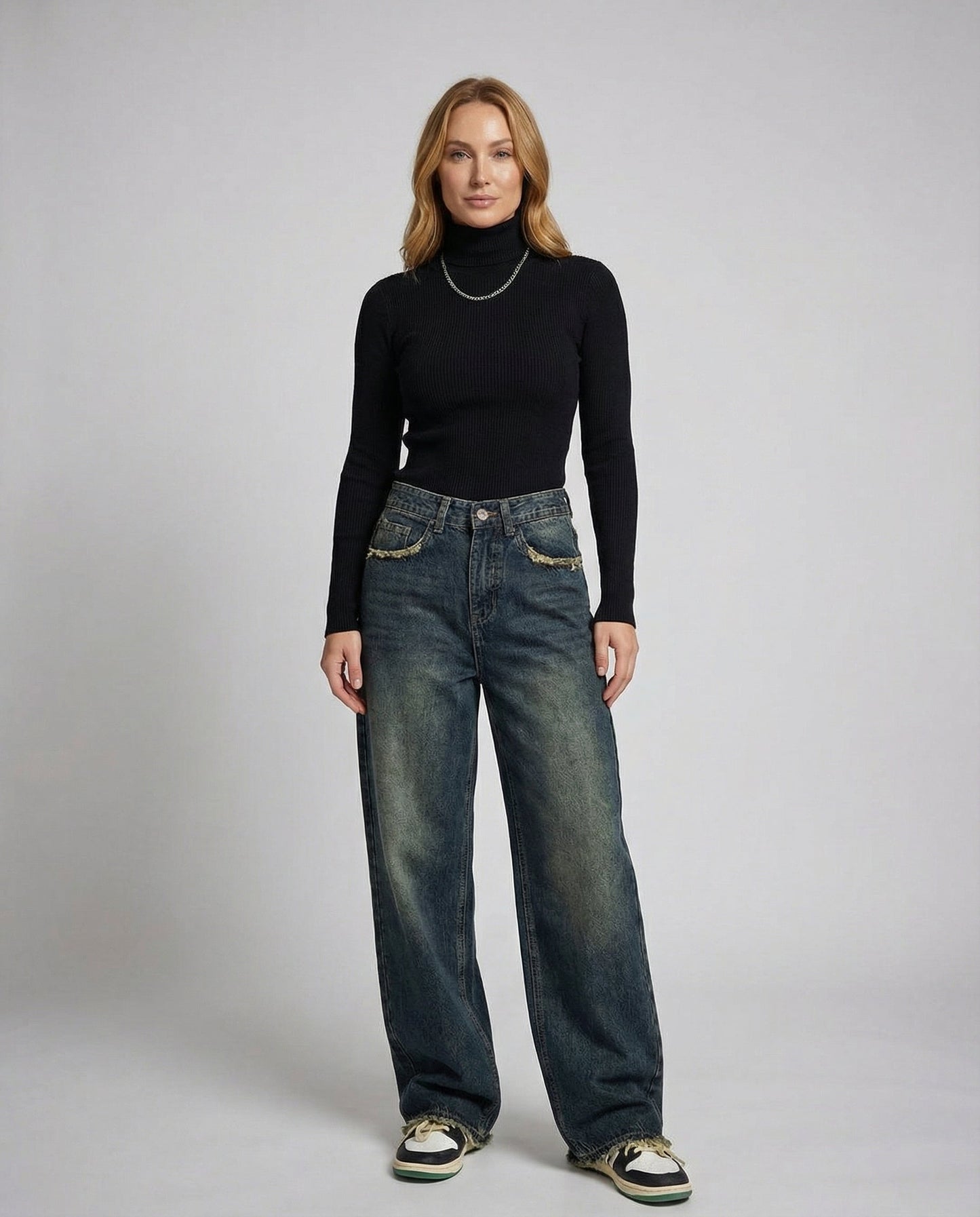 Damen Vintage Baggy Jeans - Norvielle
