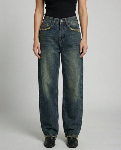 Damen Vintage Baggy Jeans