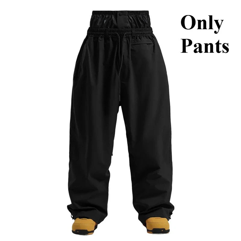 Herrenhose Lockere Fit Weite Beinform Mit Taschen