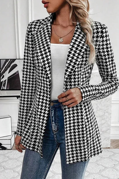 Herren Blazer Tailliert Karomuster Einreiher Design