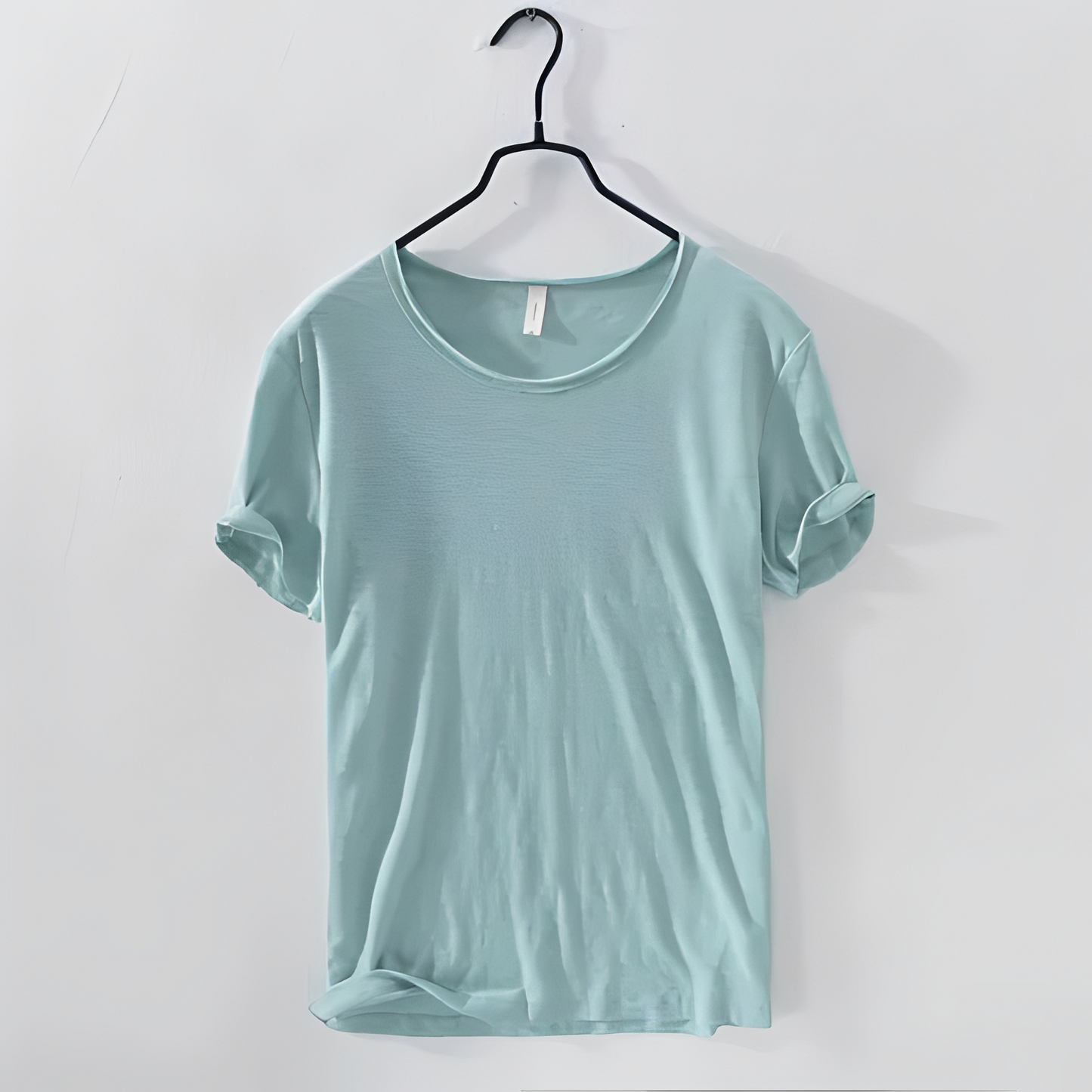 Herren Sommer T-Shirt Klassisch Baumwolle Weiß