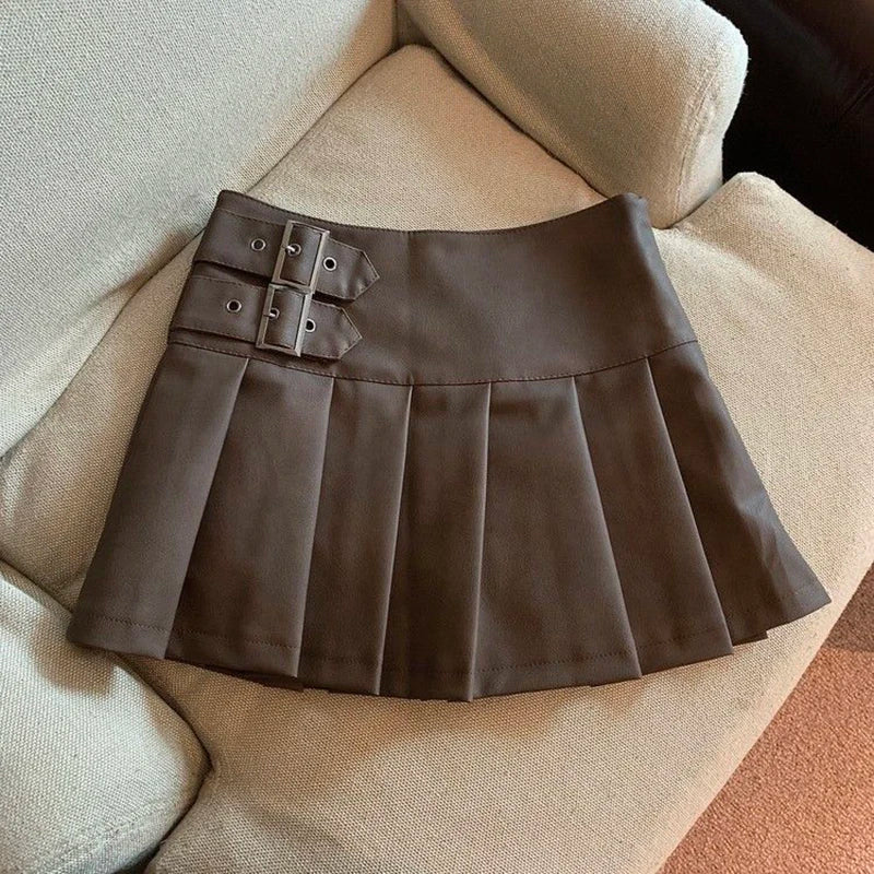 Norvielle Damen Mini Faltenrock