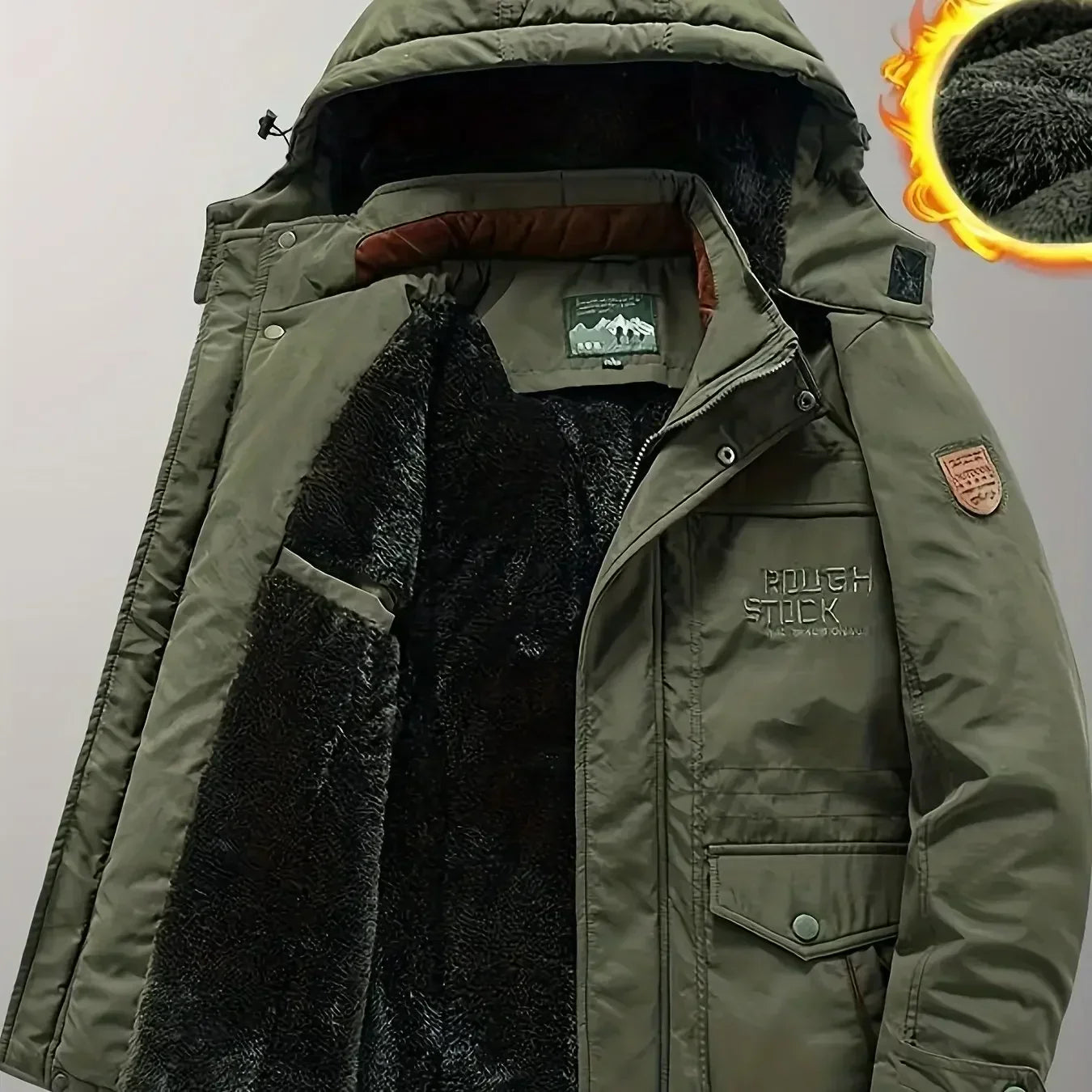 Herren Wintermantel Sportlich Nylon Wasserdicht