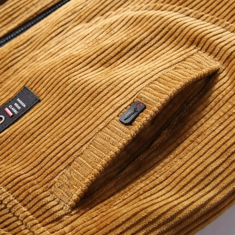 Herren Winterjacke Kragenbetont Wollig