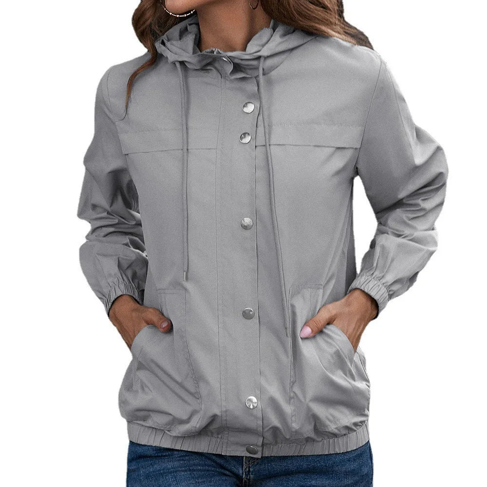 Norvielle Damen Regenjacke Mit Kapuze - Norvielle