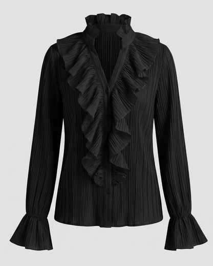 Damen Bluse Rüschendekoration Elegantes Design