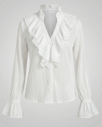 Damen Bluse Rüschendekoration Elegantes Design
