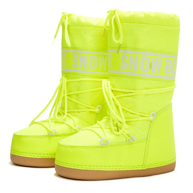 Lunéa Snow Boots Damen neon grün – trendige Schneestiefel für Damen