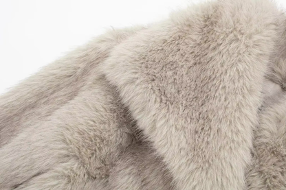 Damen Faux-Fur Wintermantel Velvet