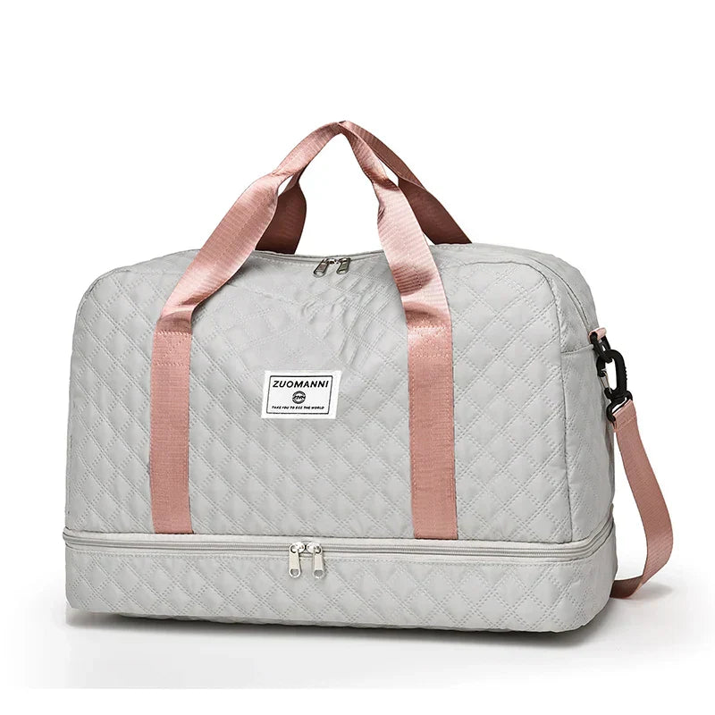 Reisetasche Leicht Diamantmuster Kabinentauglich Faltbar