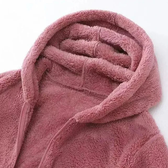 Damen Winterjacke Kapuzenjacke Reißverschluss Kuschelig