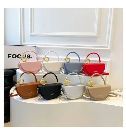 Retro Halbmond Crossbody Bag Gold-Details