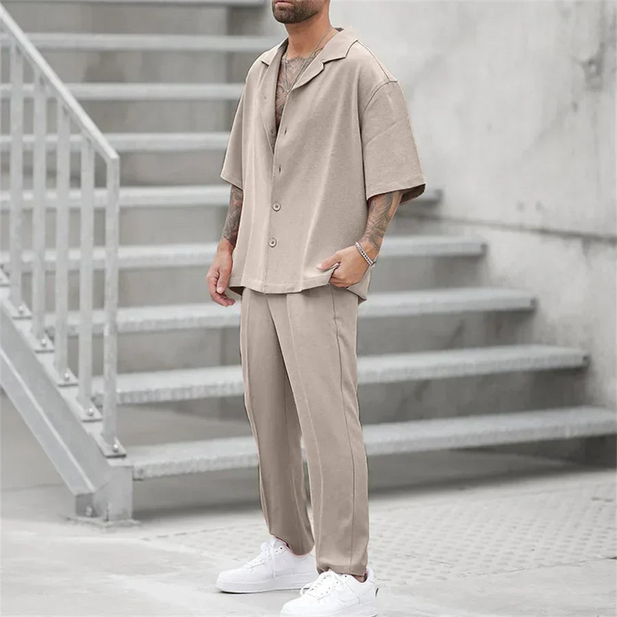 Herren Sommer-Set Kurzarm-Oberteil und Shorts