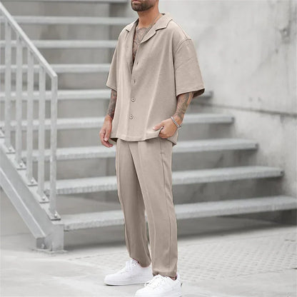 Herren Sommer-Set Kurzarm-Oberteil und Shorts