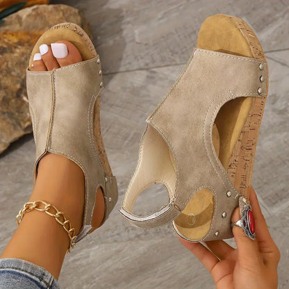 Norvielle Damen Sandalen Malvarrosa Leder